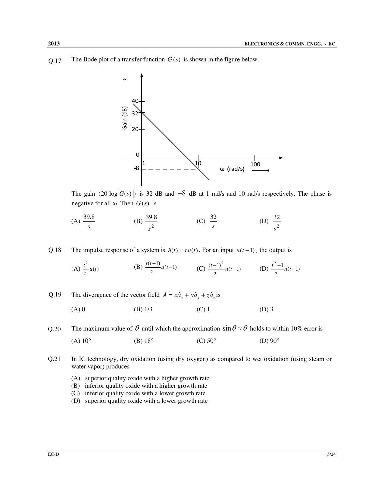 GATE 2013 Electronics and Communication Engineering (EC) Question Paper with Answer Key - Page 63