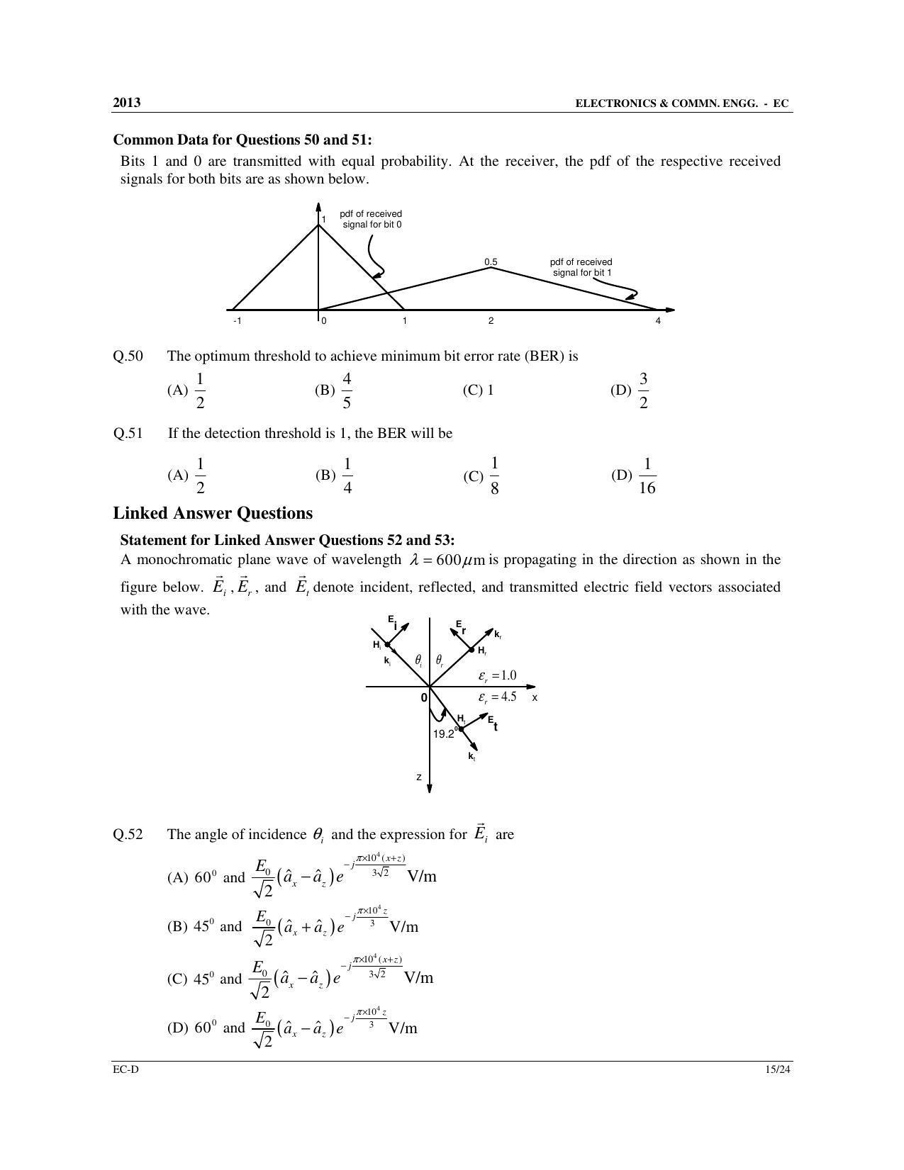GATE 2013 Electronics and Communication Engineering (EC) Question Paper with Answer Key - Page 73