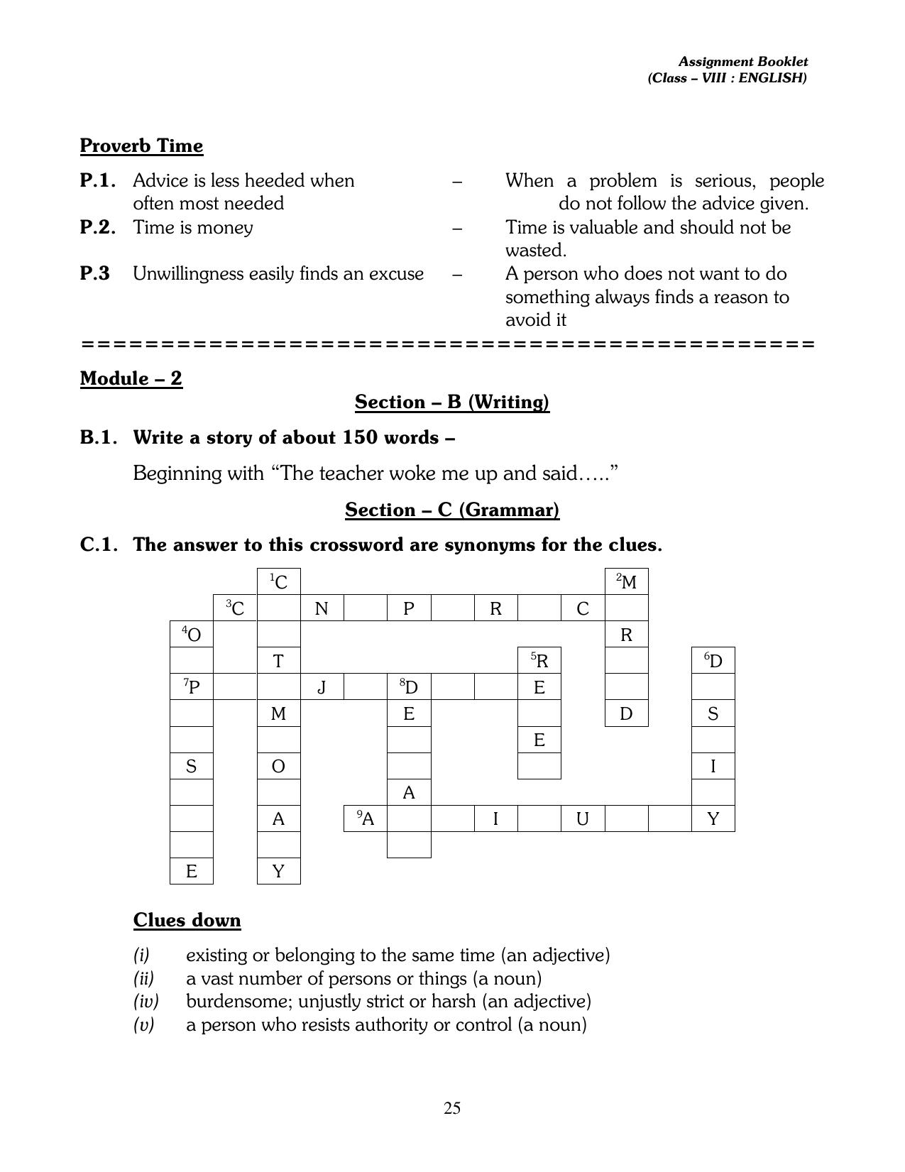 CBSE Worksheets for Class 8 English Assignment 9 - Page 9