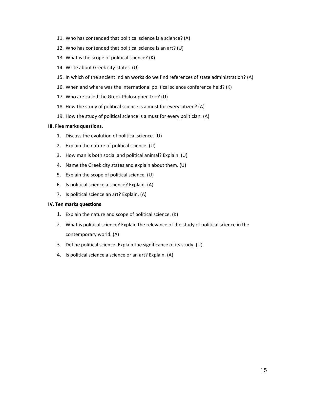 Karnataka 1st PUC Question Bank for Political - Page 58