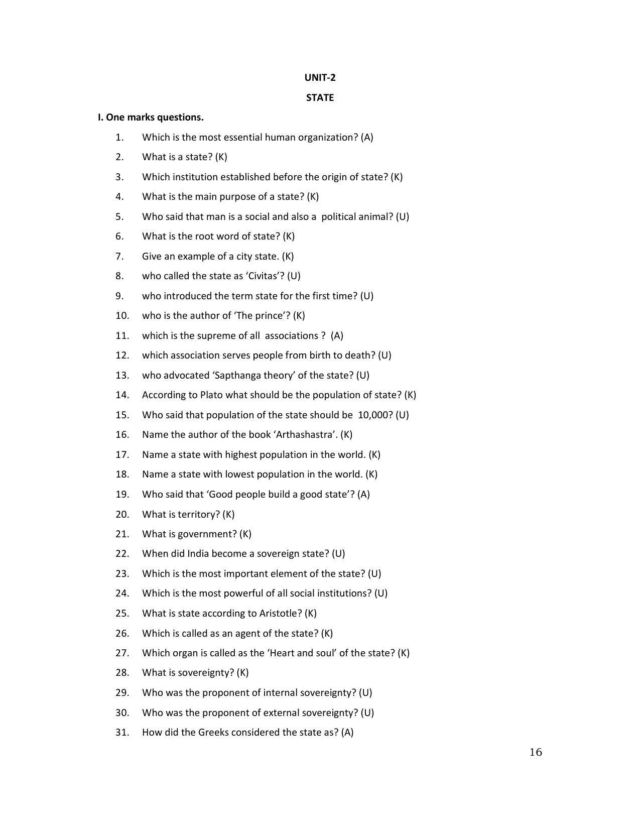 Karnataka 1st PUC Question Bank for Political - Page 59