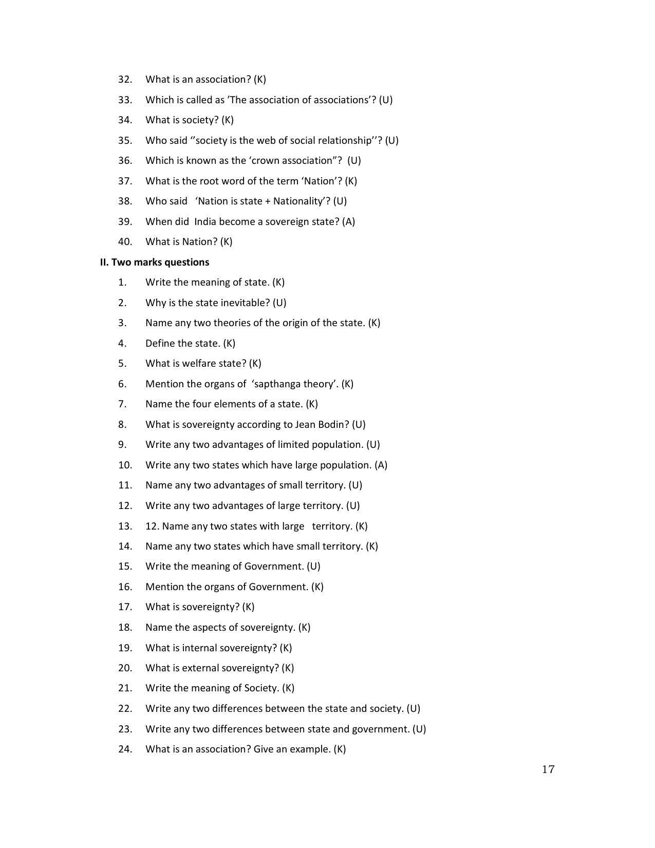 Karnataka 1st PUC Question Bank for Political - Page 60