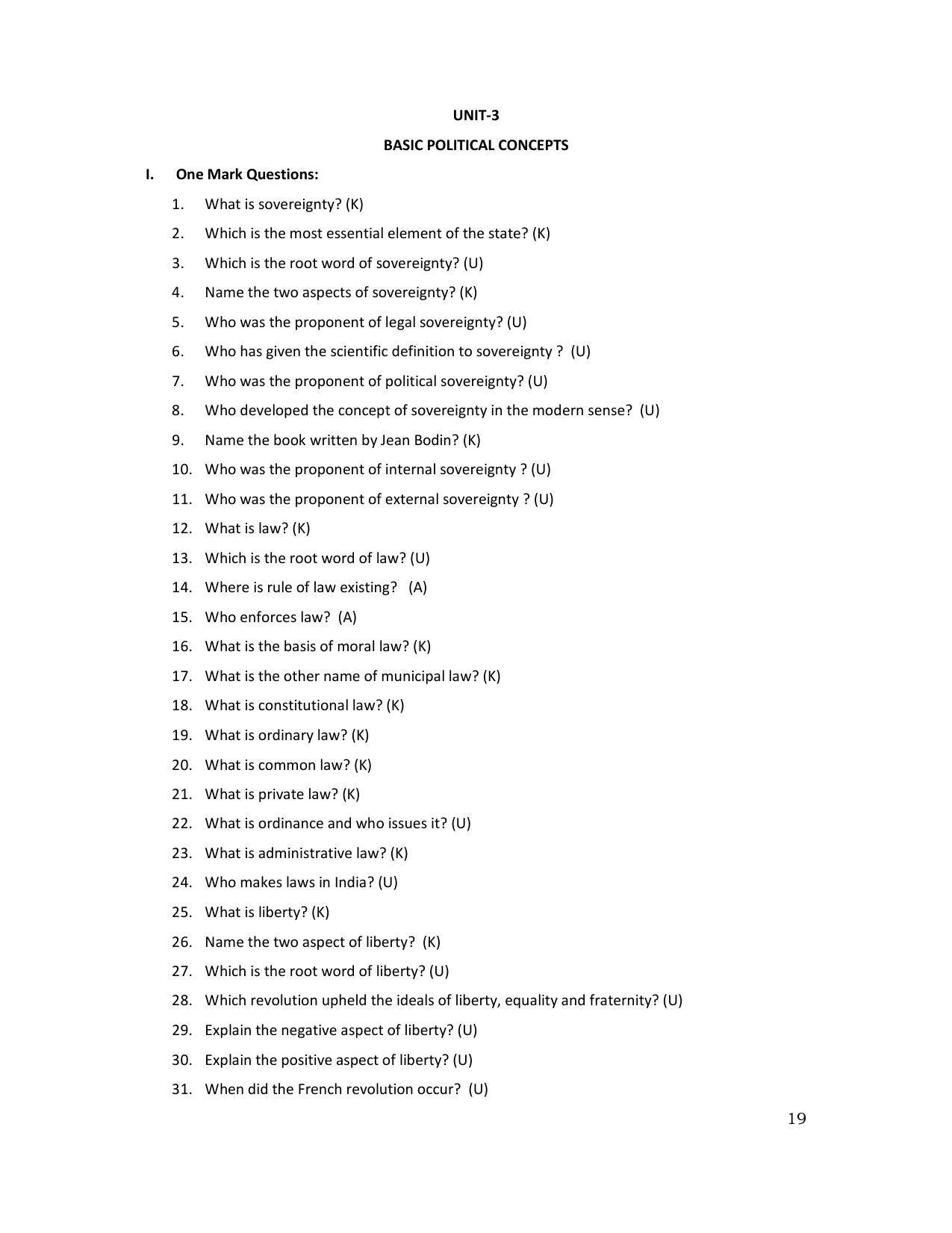 Karnataka 1st PUC Question Bank for Political - Page 62