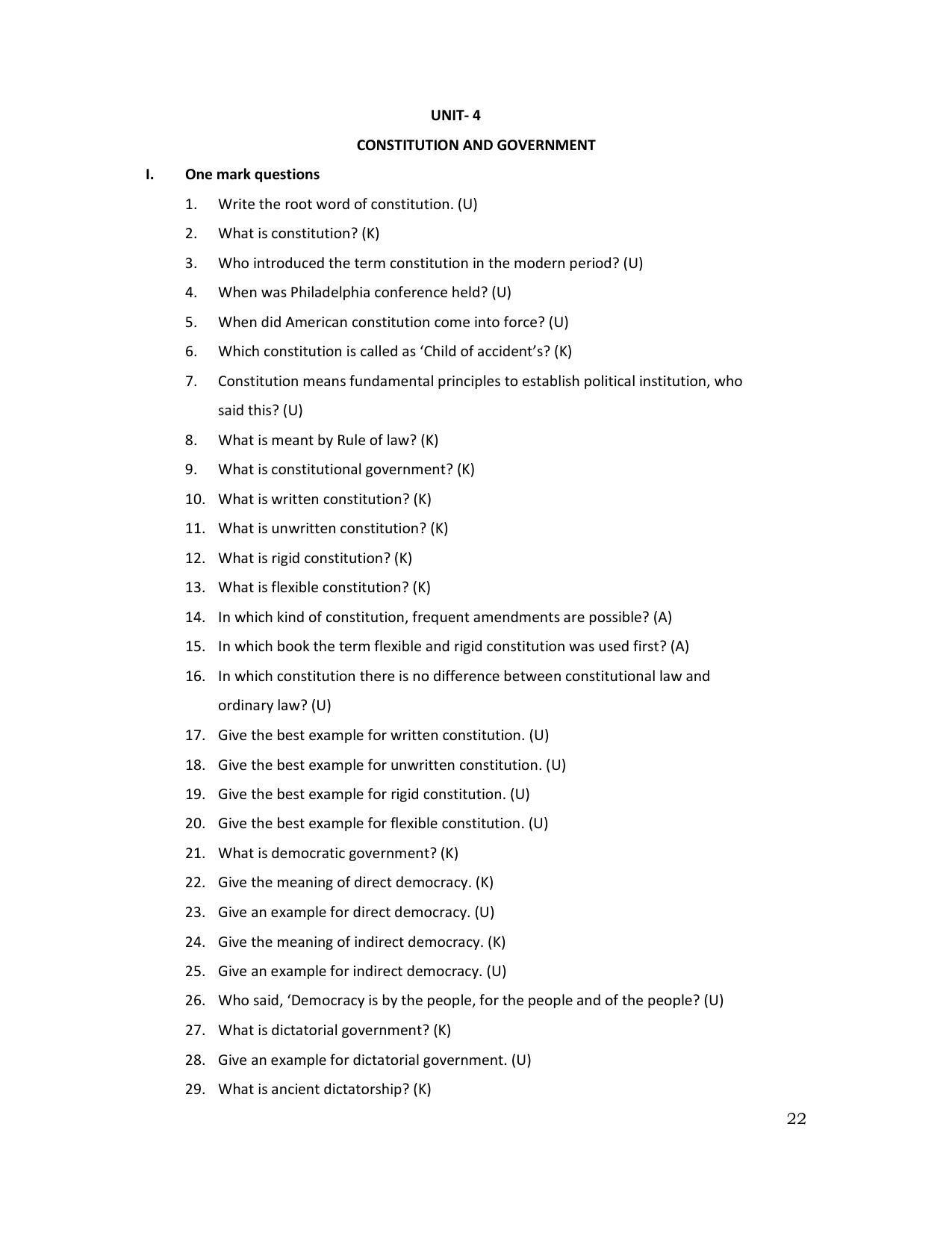 Karnataka 1st PUC Question Bank for Political - Page 65