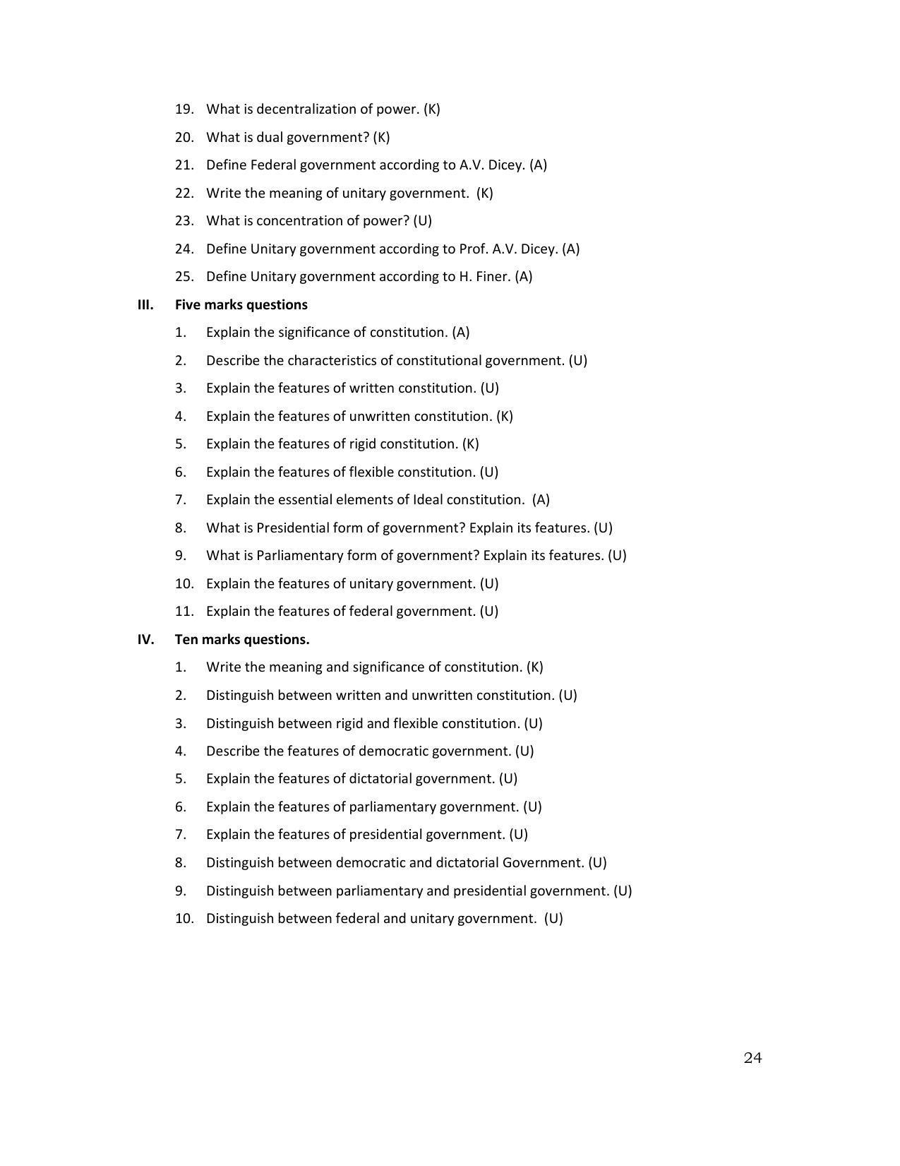 Karnataka 1st PUC Question Bank for Political - Page 67