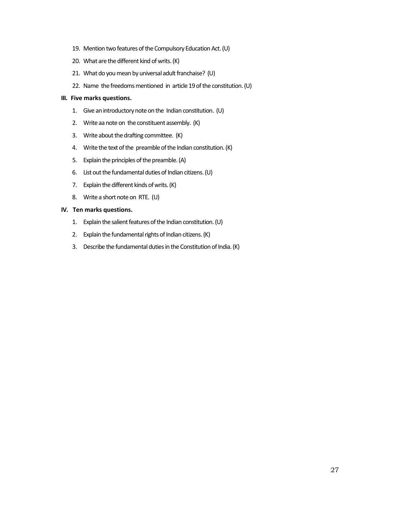 Karnataka 1st PUC Question Bank for Political - Page 70