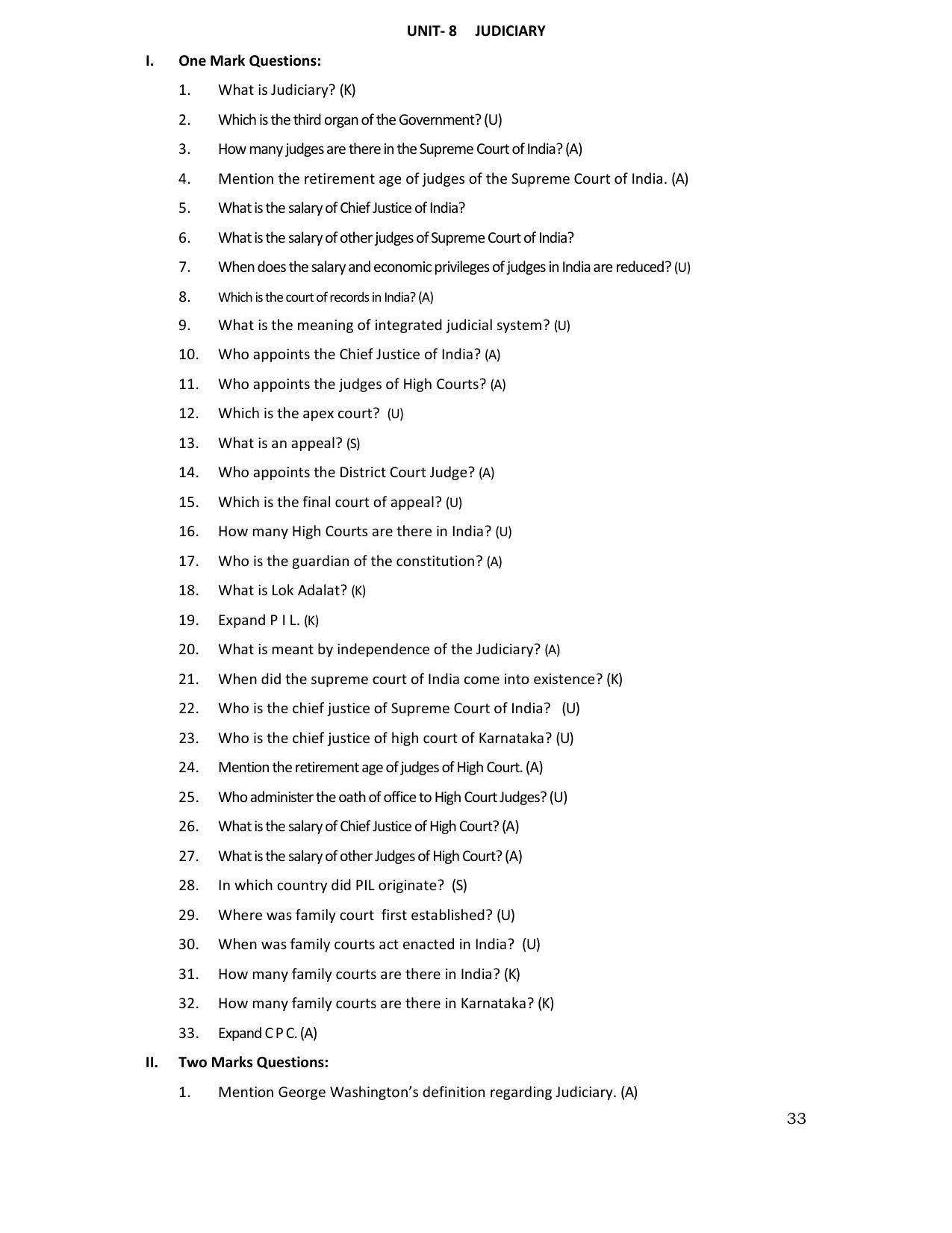 Karnataka 1st PUC Question Bank for Political - Page 76