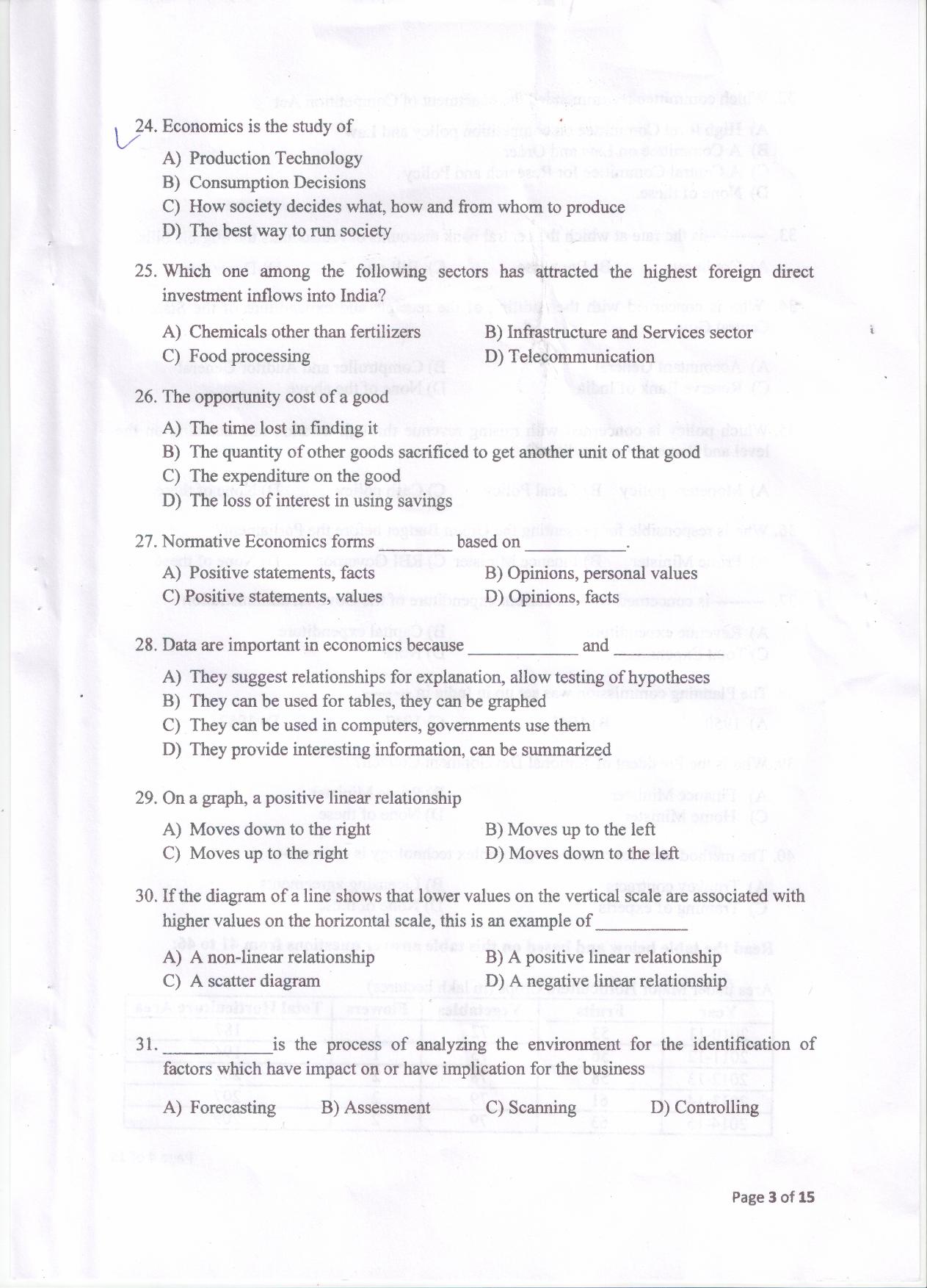 PU MET 2016 Question Booklet with Key - Page 4