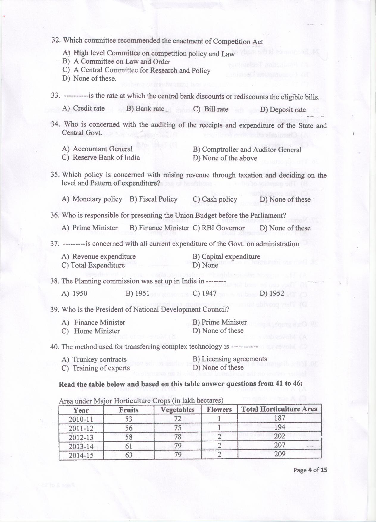 PU MET 2016 Question Booklet with Key - Page 5