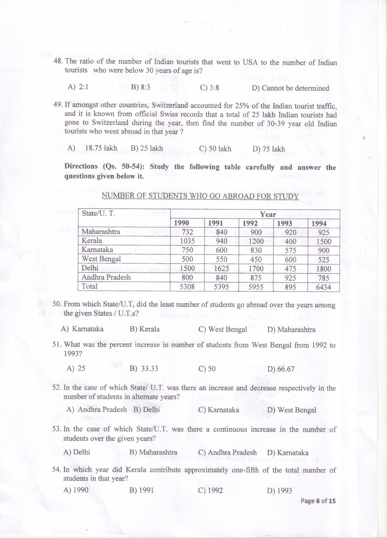 PU MET 2016 Question Booklet with Key - Page 7