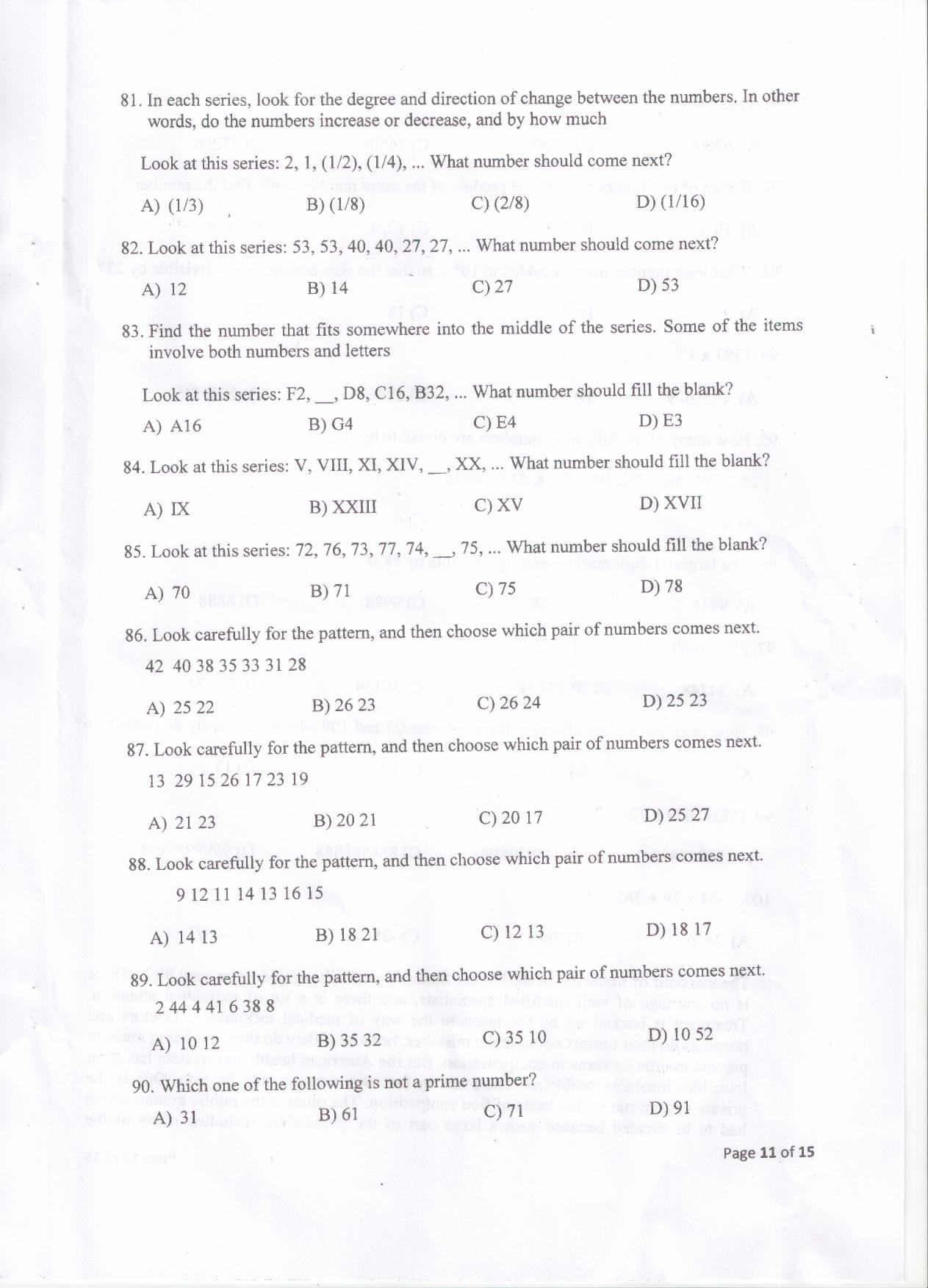 PU MET 2016 Question Booklet with Key - Page 12