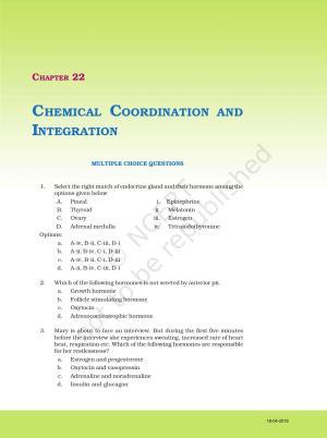 NCERT Exemplar Book for Class 11 Biology: Chapter 22 Chemical Coordination and Integration