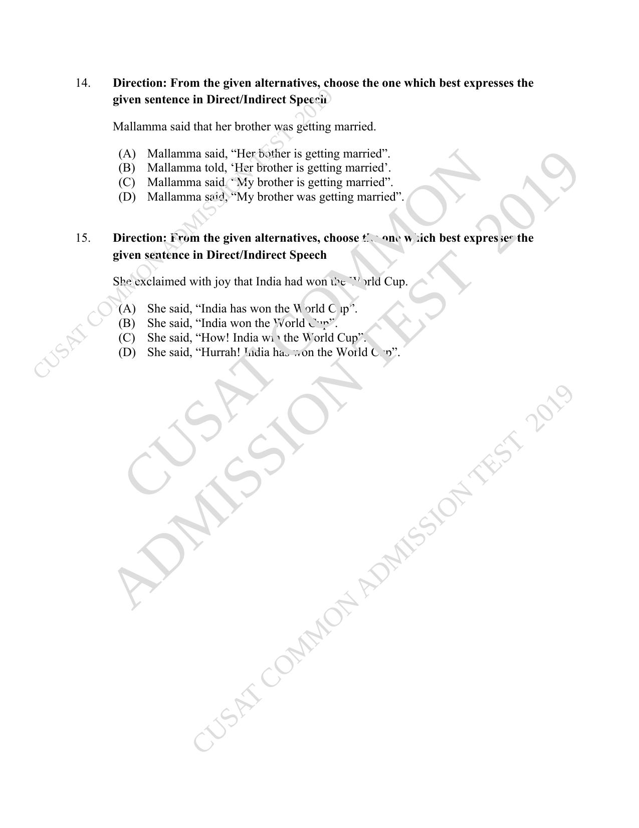 CUSAT CAT 2019 LLM Iprphp Question Paper With Answer Key - Page 4