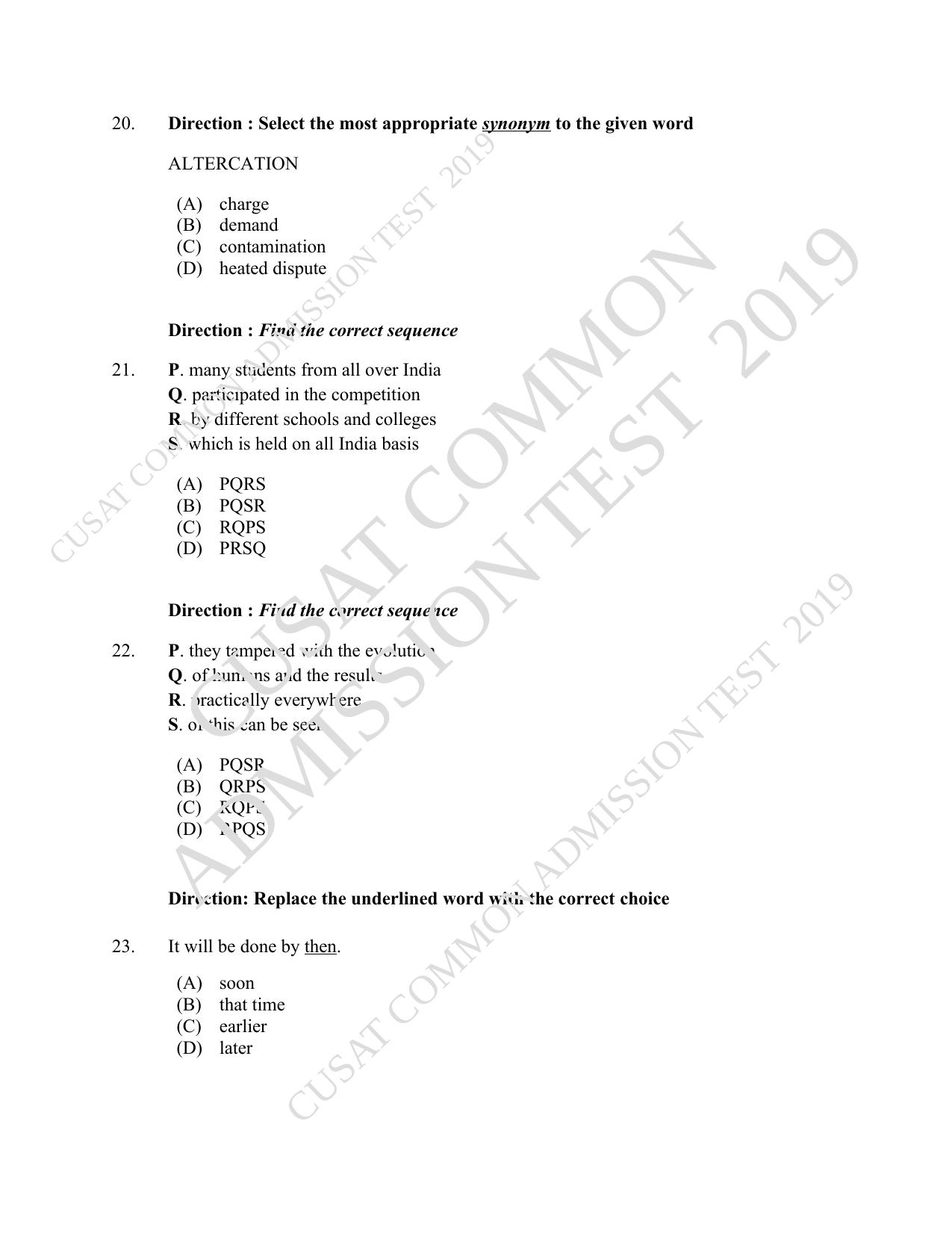 CUSAT CAT 2019 LLM Iprphp Question Paper With Answer Key - Page 6