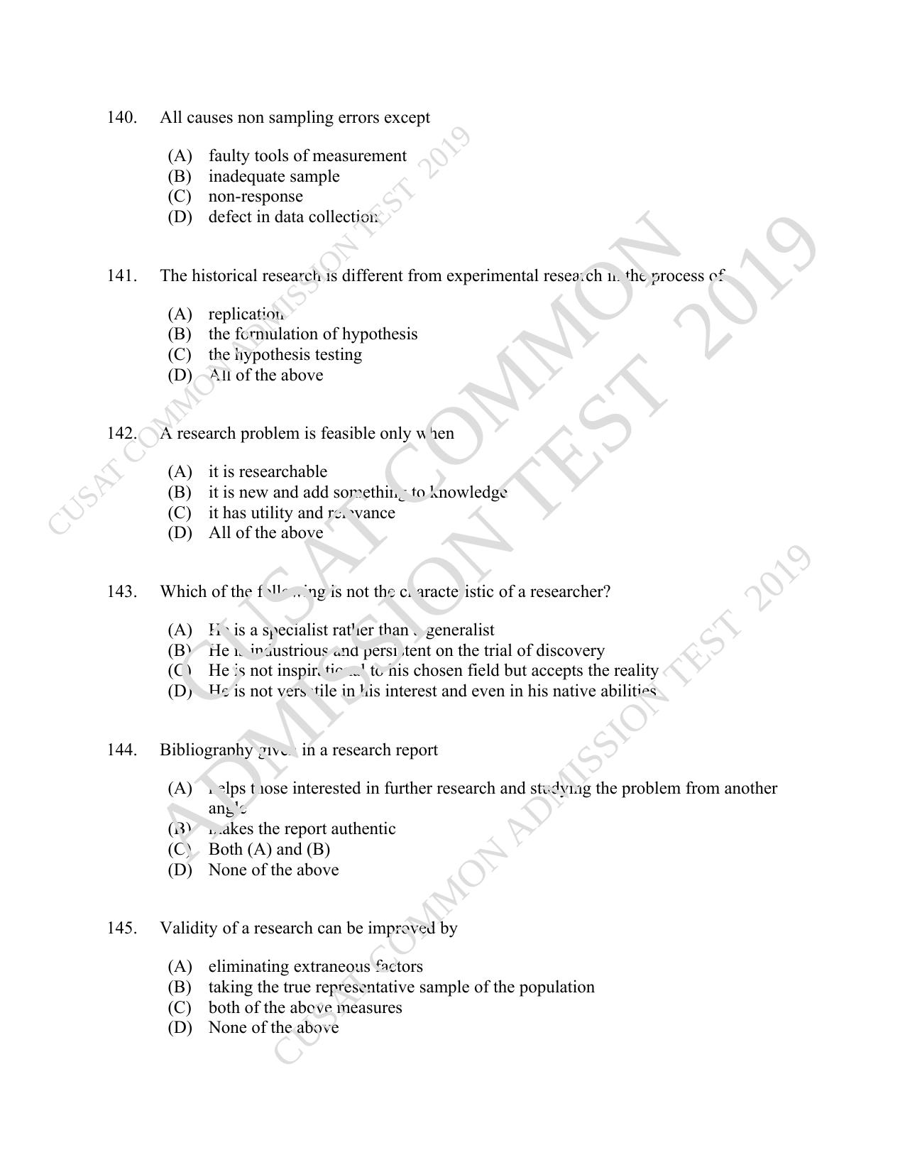CUSAT CAT 2019 LLM Iprphp Question Paper With Answer Key - Page 32