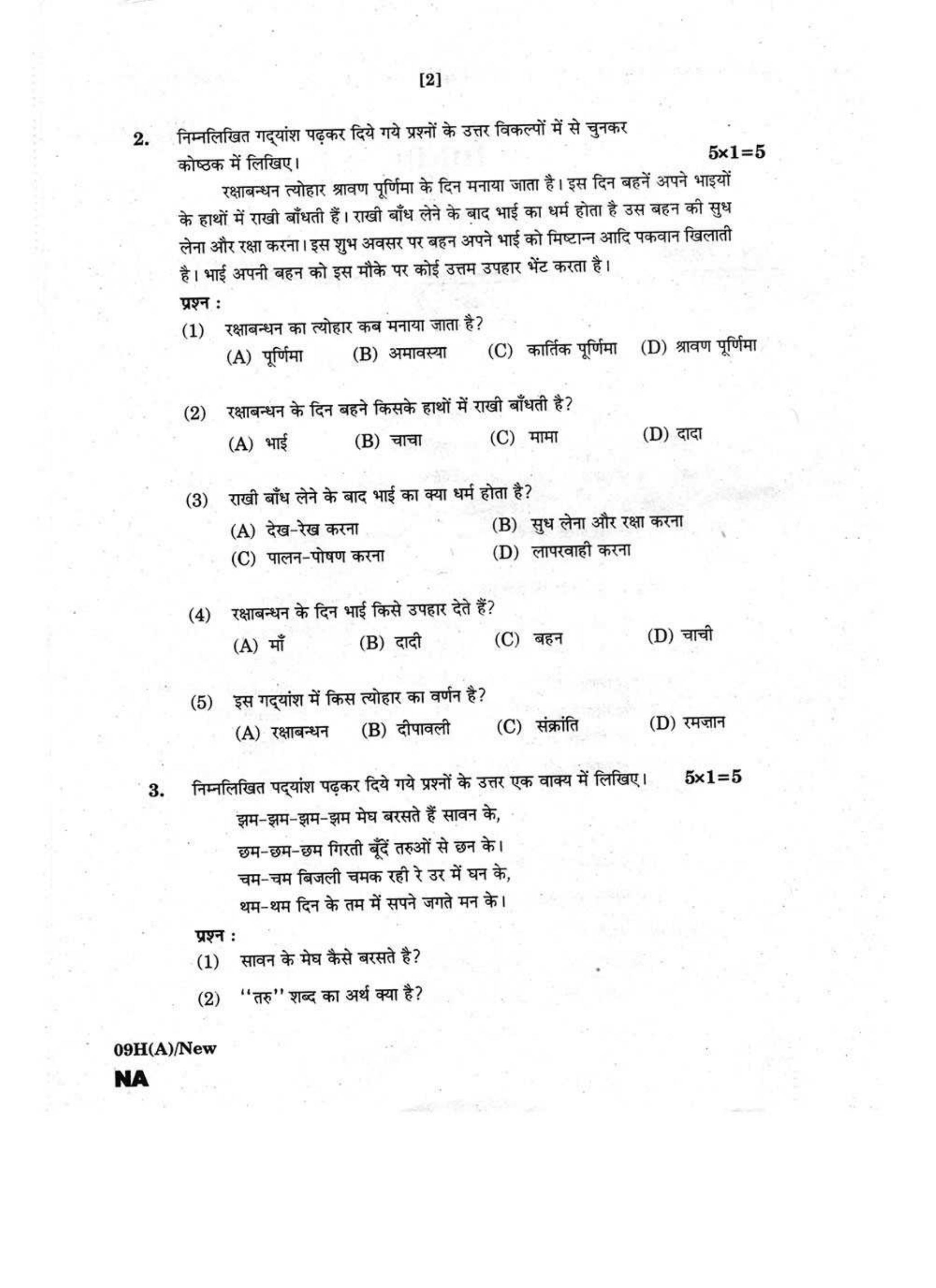 AP Class 10 Hindi 2017 Question Paper - Page 2