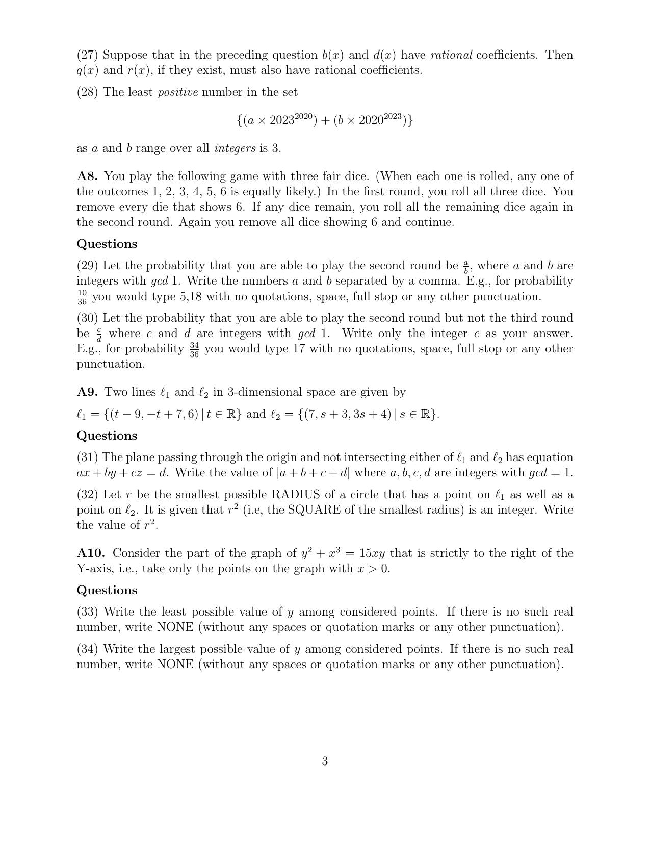 B.Sc (Hons.) Mathematics and Computer Science Question Paper with Solution - Page 5