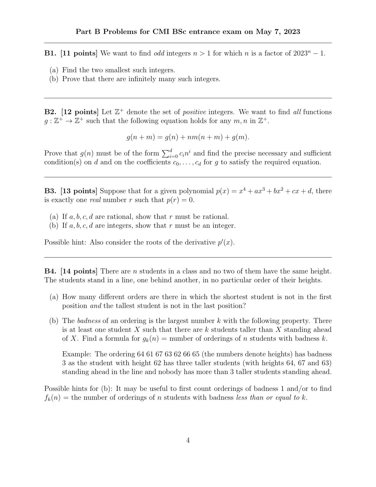 B.Sc (Hons.) Mathematics and Computer Science Question Paper with Solution - Page 6