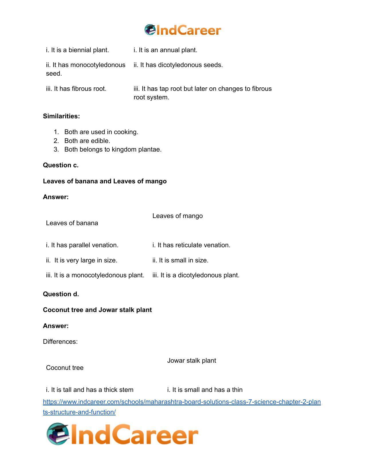 Maharashtra Board Solutions Class 7-Science: Chapter 2- Plants: Structure and Function - Page 6