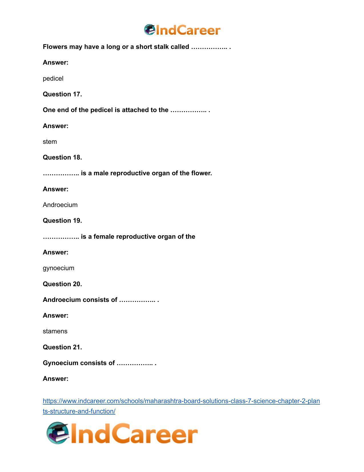 Maharashtra Board Solutions Class 7-Science: Chapter 2- Plants: Structure and Function - Page 13