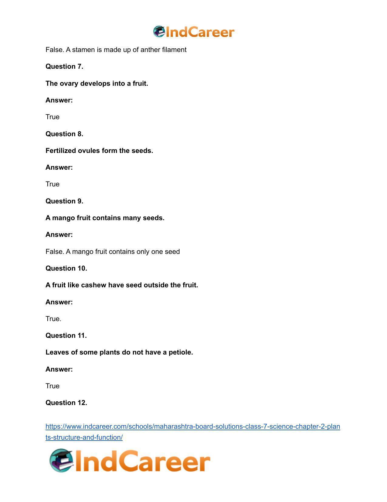 Maharashtra Board Solutions Class 7-Science: Chapter 2- Plants: Structure and Function - Page 18