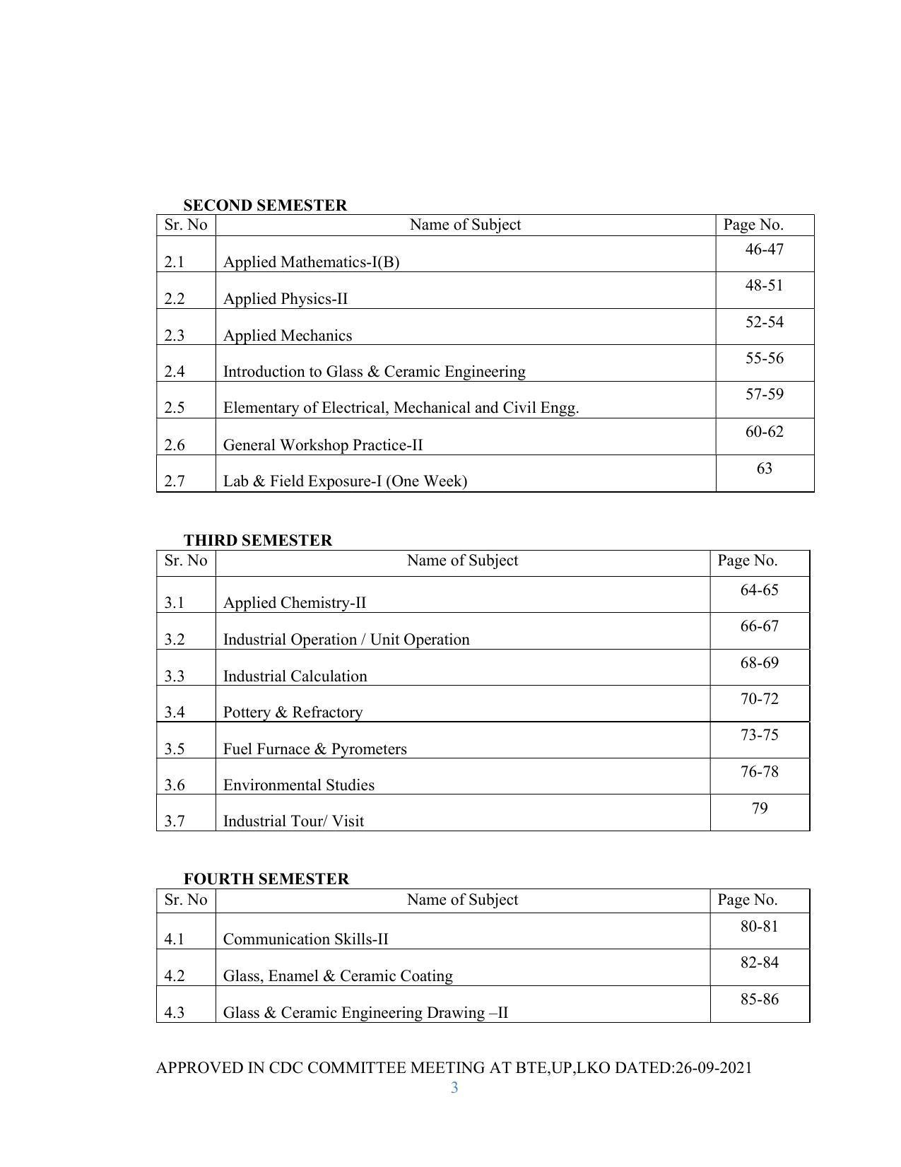 SYLLABUS FOR SEMESTER SYSTEM EFFECTIVE FROM (2021-2022) - GLASS AND CERAMIC ENGINEERING - Page 3