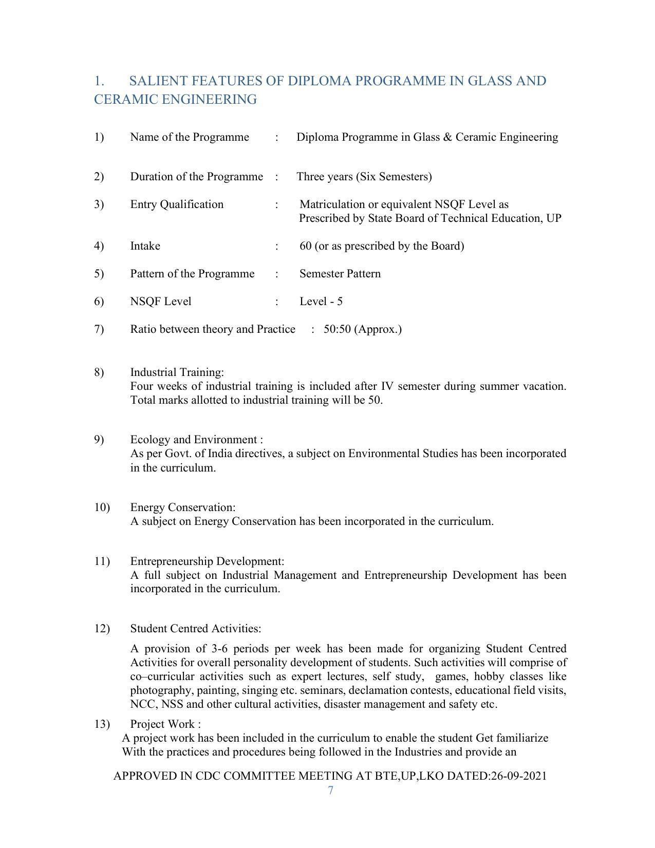 SYLLABUS FOR SEMESTER SYSTEM EFFECTIVE FROM (2021-2022) - GLASS AND CERAMIC ENGINEERING - Page 7