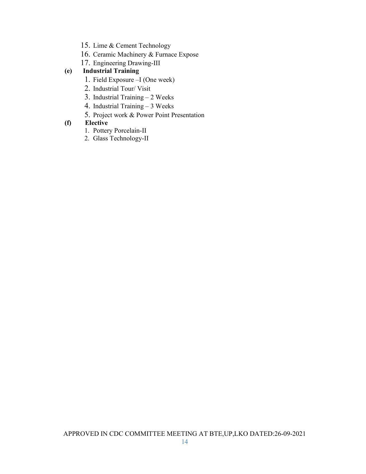 SYLLABUS FOR SEMESTER SYSTEM EFFECTIVE FROM (2021-2022) - GLASS AND CERAMIC ENGINEERING - Page 14