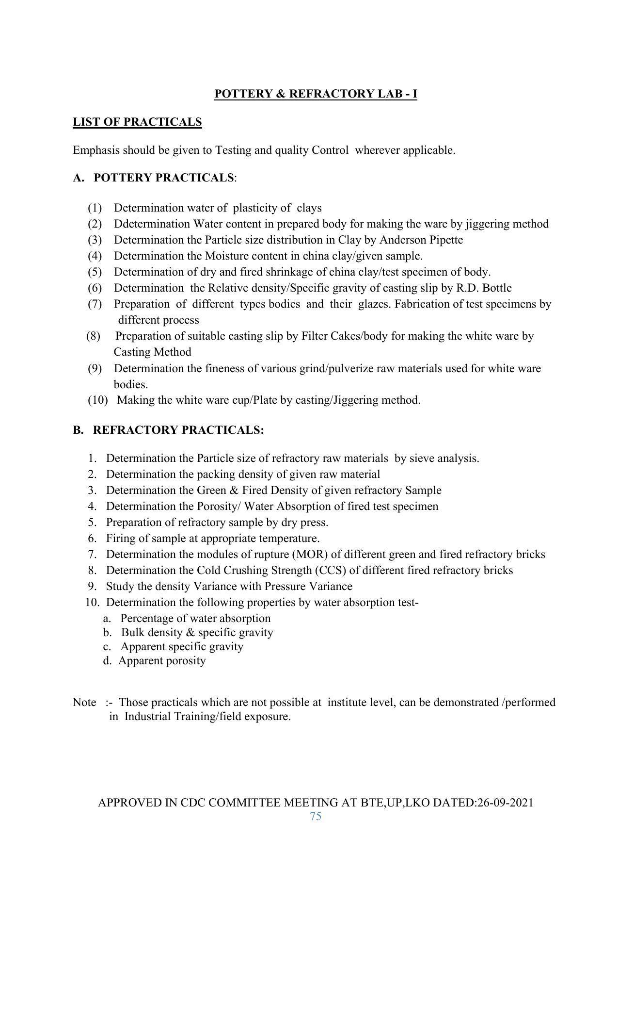 SYLLABUS FOR SEMESTER SYSTEM EFFECTIVE FROM (2021-2022) - GLASS AND CERAMIC ENGINEERING - Page 75