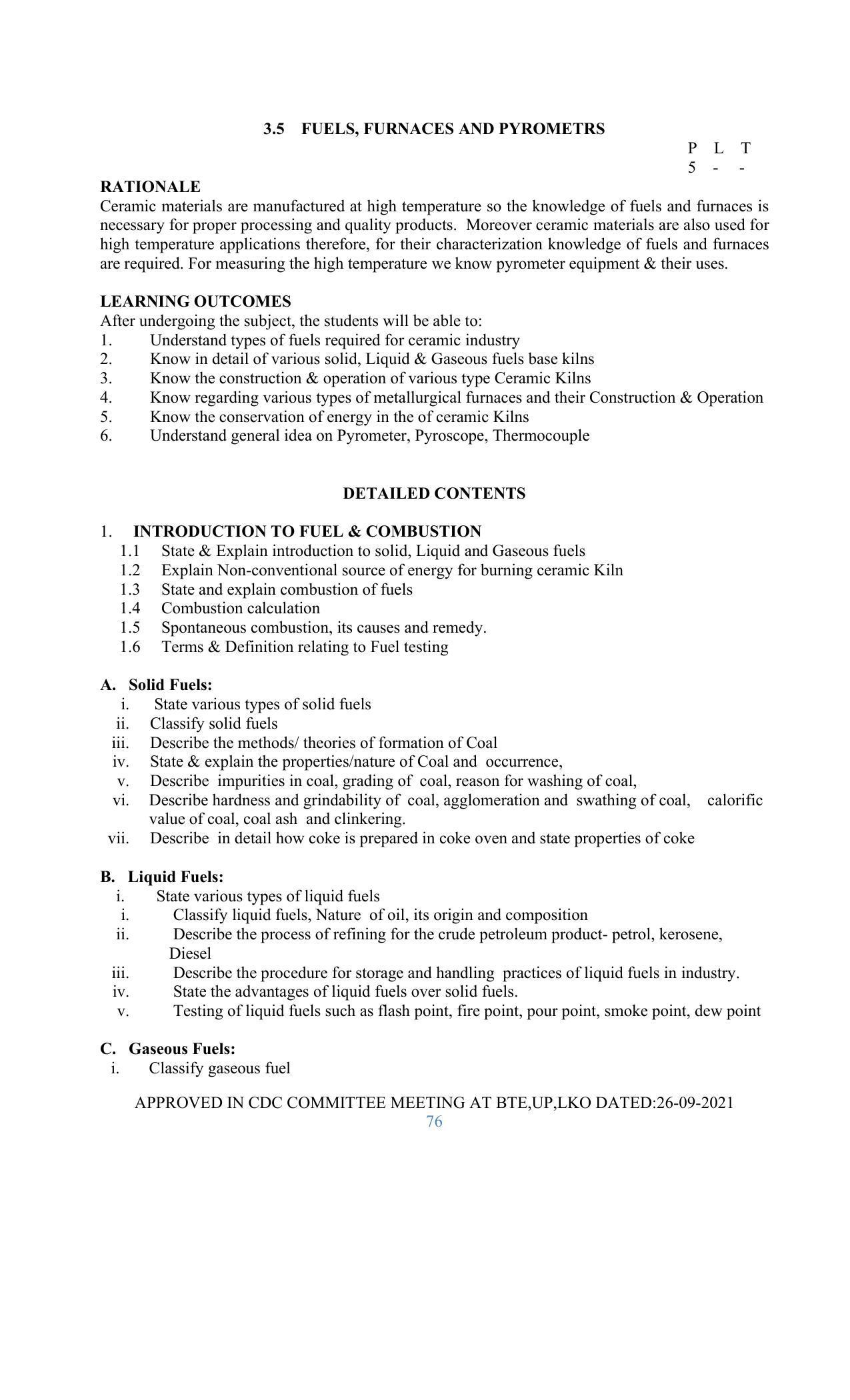 SYLLABUS FOR SEMESTER SYSTEM EFFECTIVE FROM (2021-2022) - GLASS AND CERAMIC ENGINEERING - Page 76