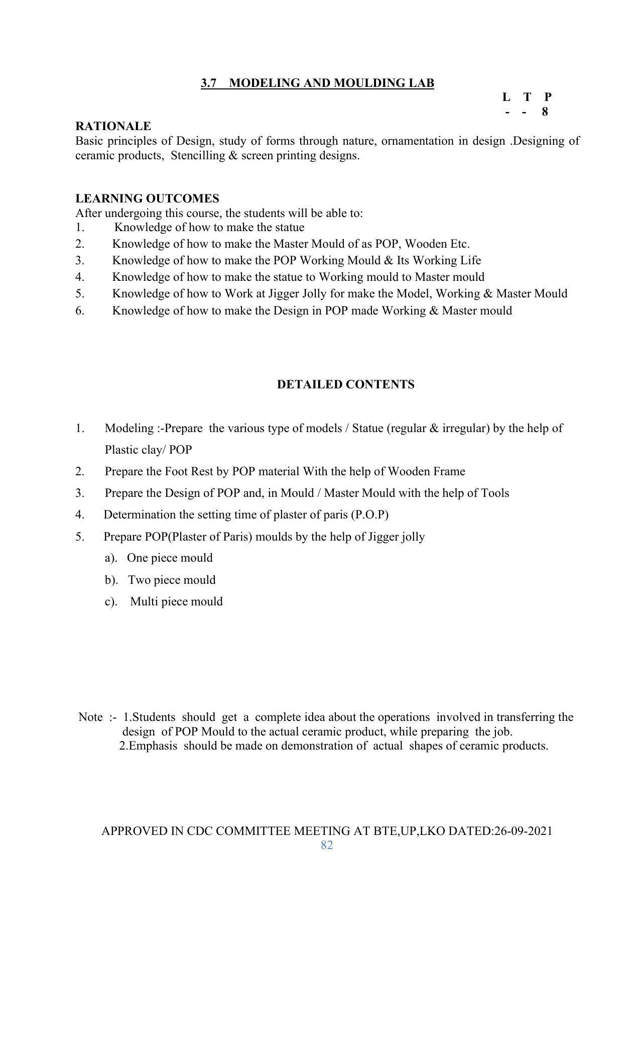 SYLLABUS FOR SEMESTER SYSTEM EFFECTIVE FROM (2021-2022) - GLASS AND CERAMIC ENGINEERING - Page 82