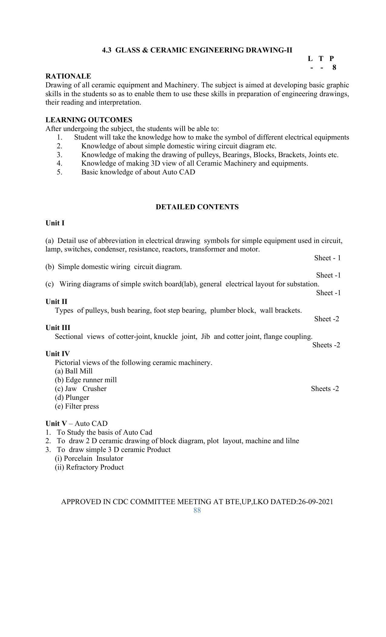 SYLLABUS FOR SEMESTER SYSTEM EFFECTIVE FROM (2021-2022) - GLASS AND CERAMIC ENGINEERING - Page 88
