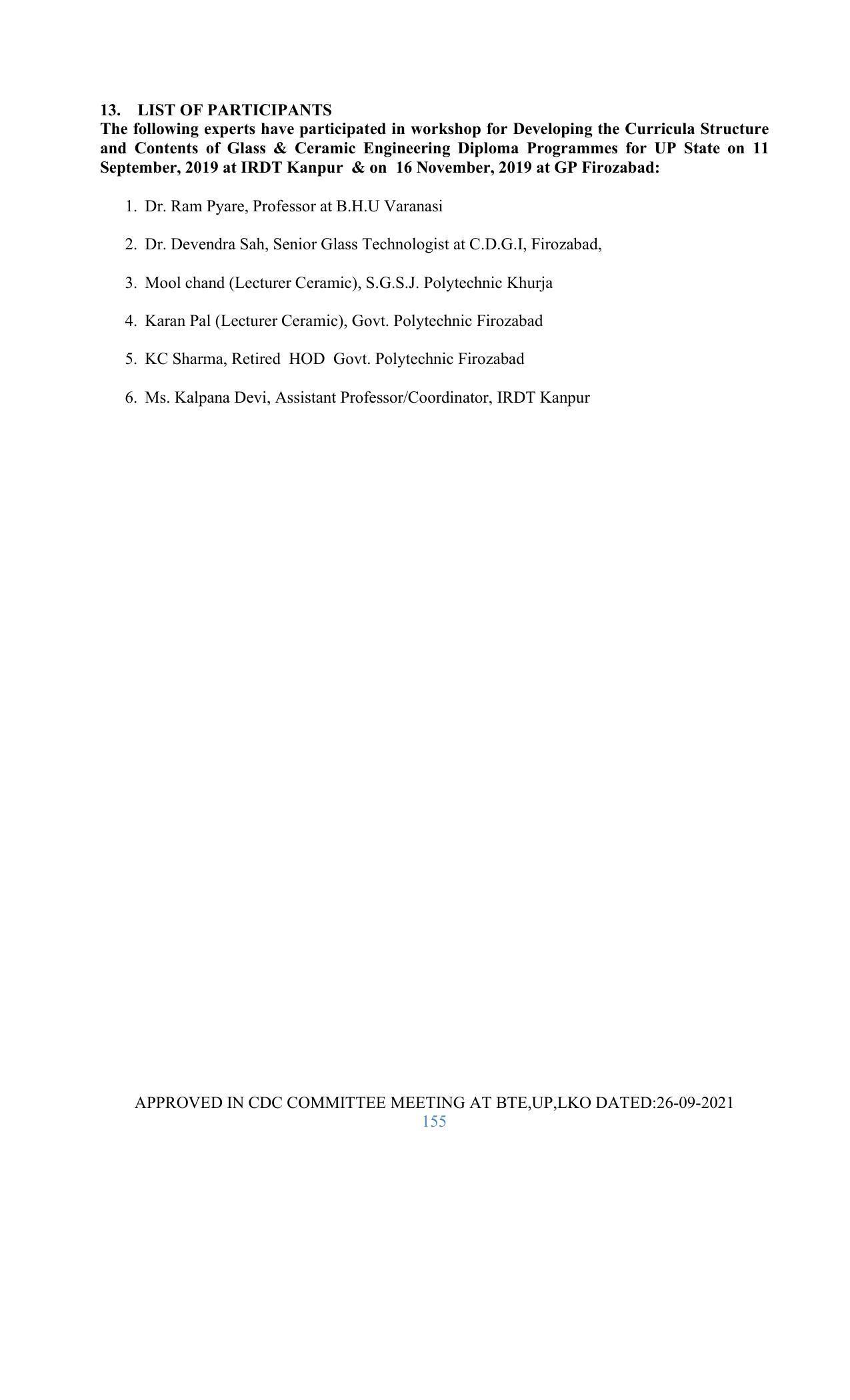 SYLLABUS FOR SEMESTER SYSTEM EFFECTIVE FROM (2021-2022) - GLASS AND CERAMIC ENGINEERING - Page 155