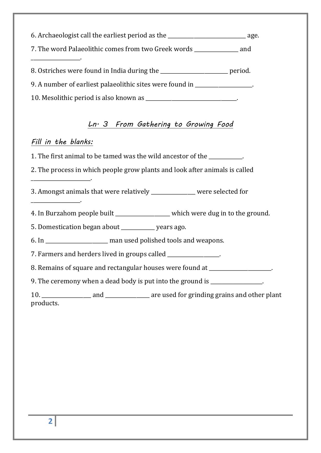CBSE Worksheets for Class 6 Social Science Assignment 5 - Page 2