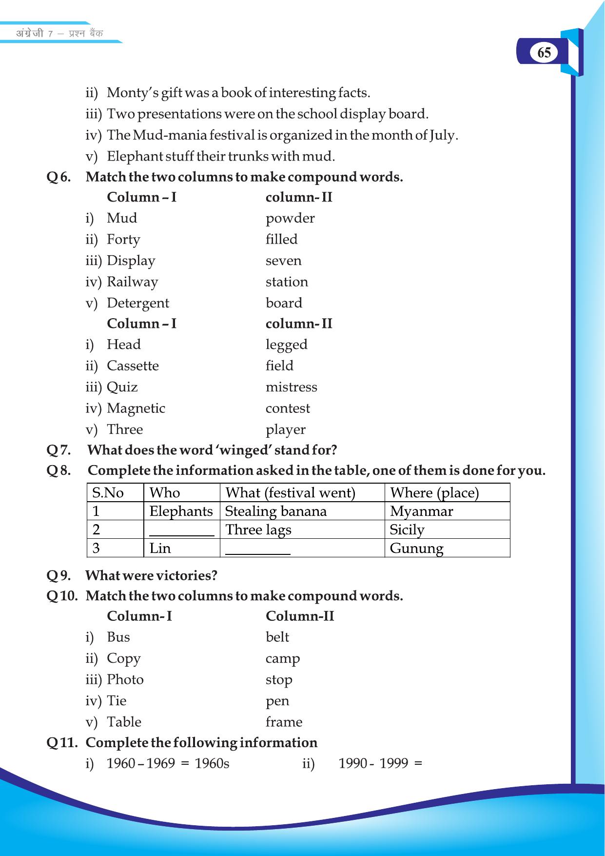 Chhattisgarh Board Class 7 English Question Bank - Page 15