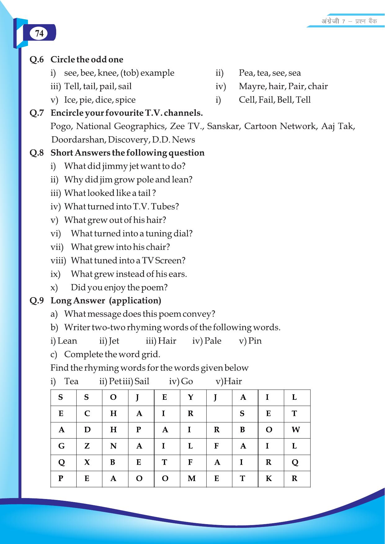 Chhattisgarh Board Class 7 English Question Bank - Page 24