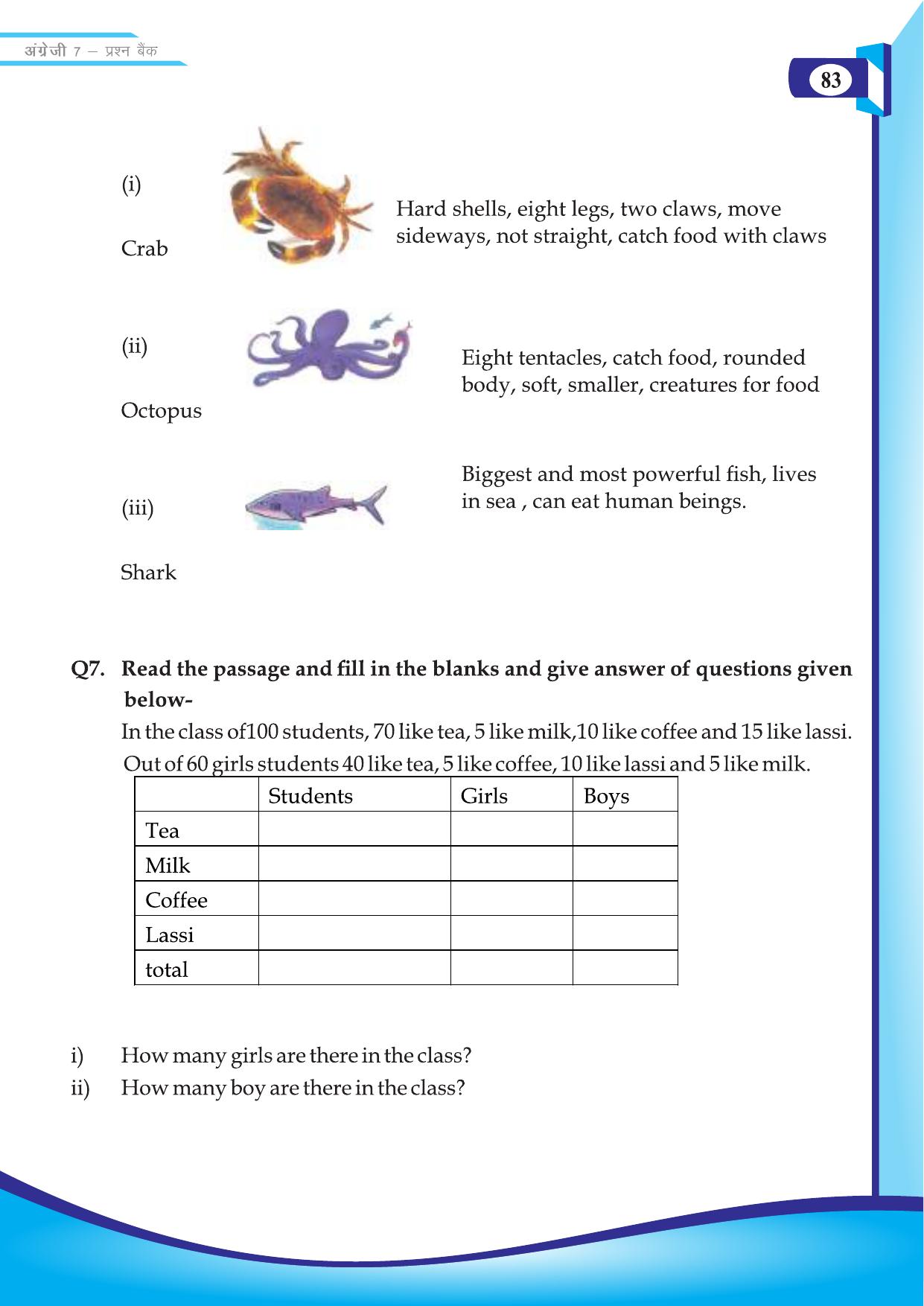 Chhattisgarh Board Class 7 English Question Bank - Page 33