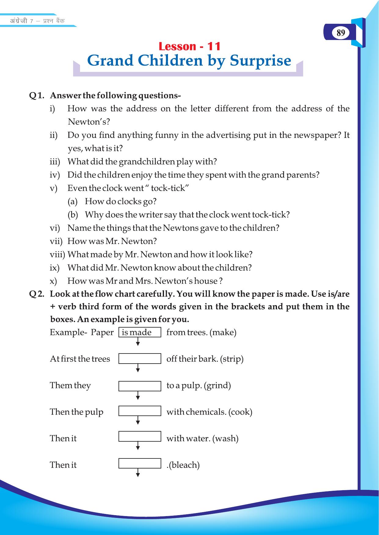 Chhattisgarh Board Class 7 English Question Bank - Page 39