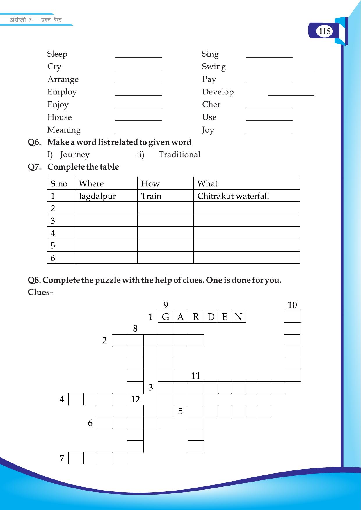 Chhattisgarh Board Class 7 English Question Bank - Page 65