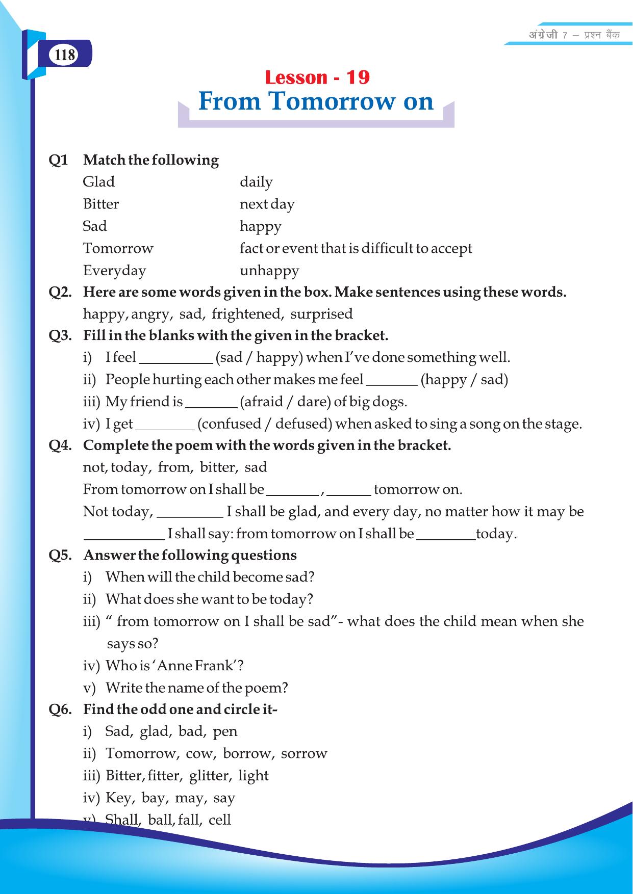 Chhattisgarh Board Class 7 English Question Bank - Page 68