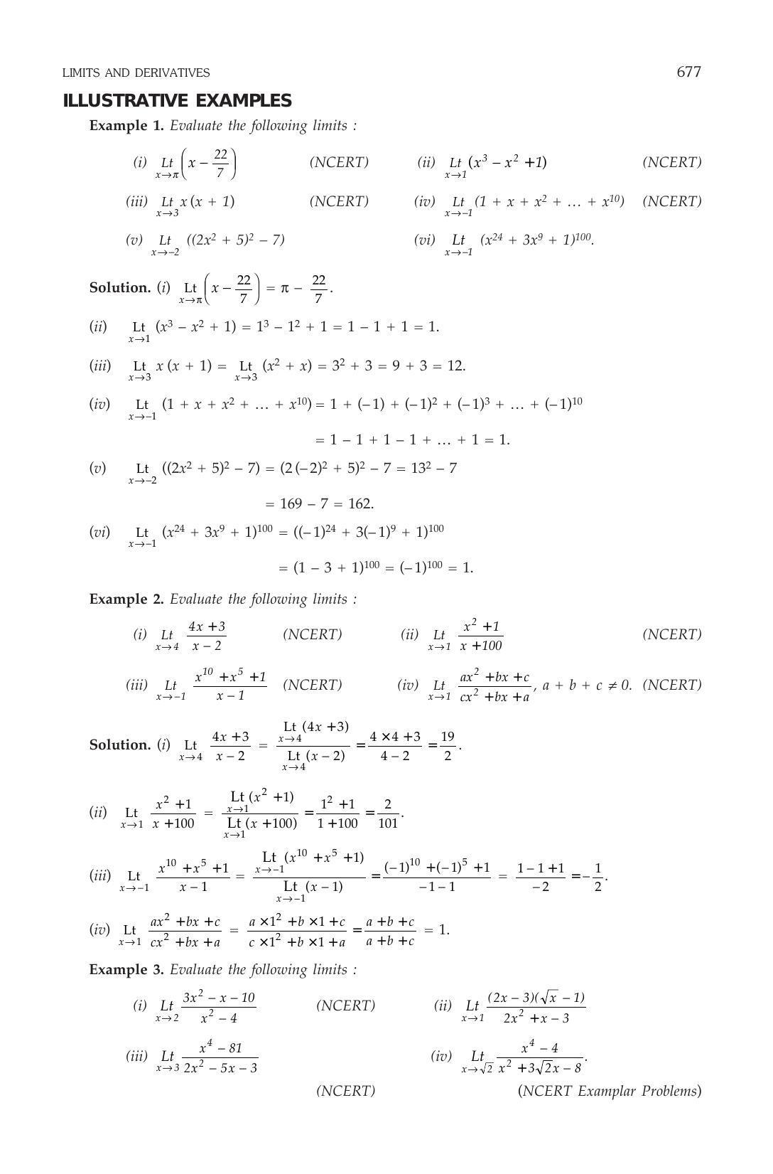 ML Aggarwal Class 11 Solutions: Limits and Derivatives - Page 7