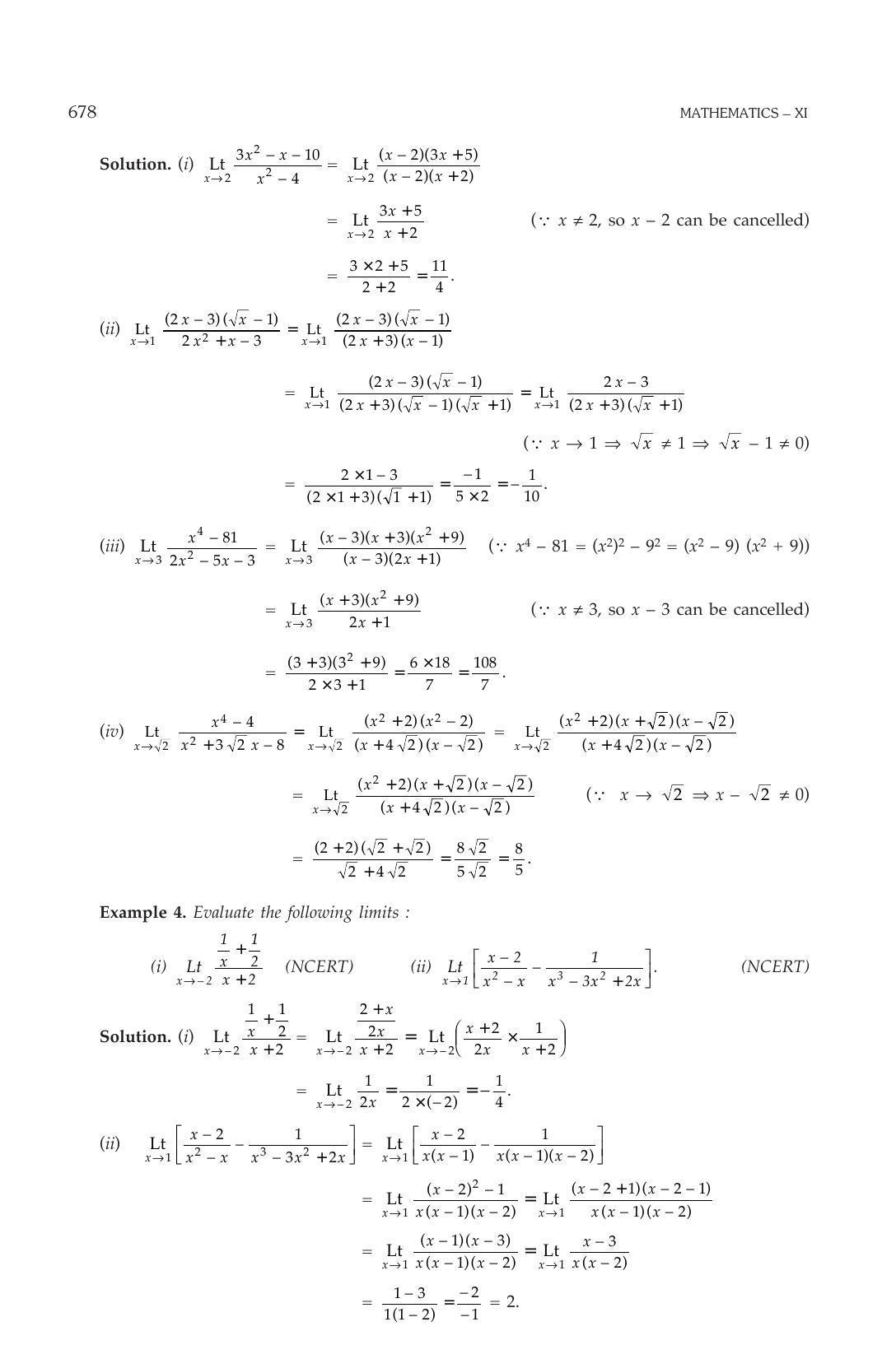 ML Aggarwal Class 11 Solutions: Limits and Derivatives - Page 8
