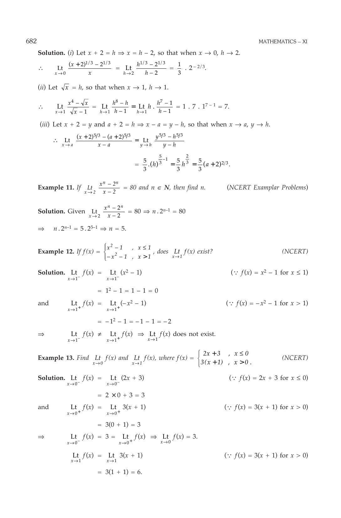 ML Aggarwal Class 11 Solutions: Limits and Derivatives - Page 12