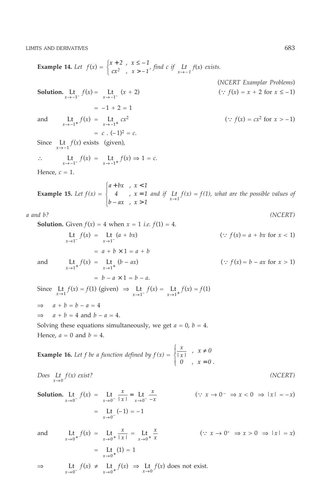 ML Aggarwal Class 11 Solutions: Limits and Derivatives - Page 13