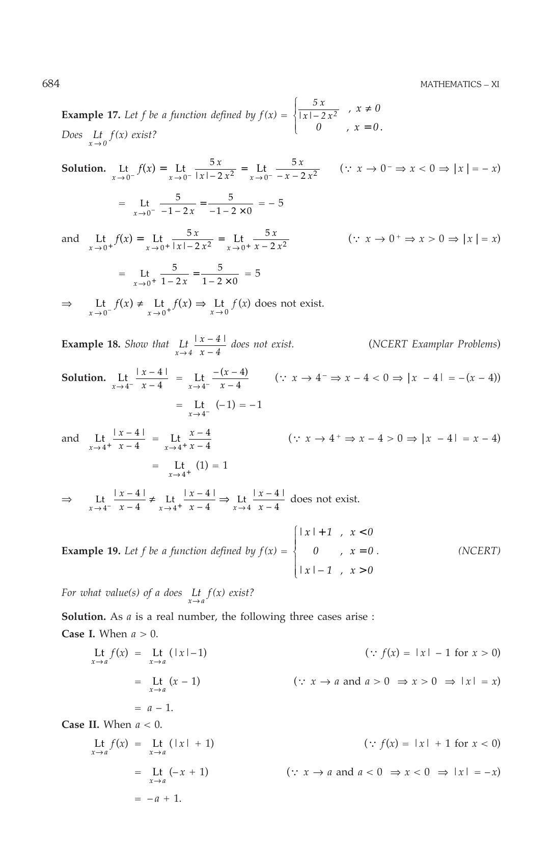 ML Aggarwal Class 11 Solutions: Limits and Derivatives - Page 14