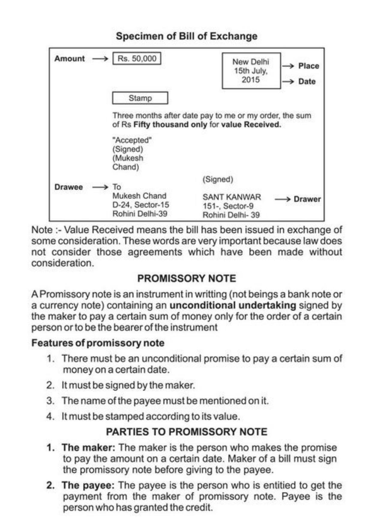 Class 11 Notes, Question & Practice Paper - Accountancy (Topic 7 : Accounting for Bills of Exchange) - Page 4