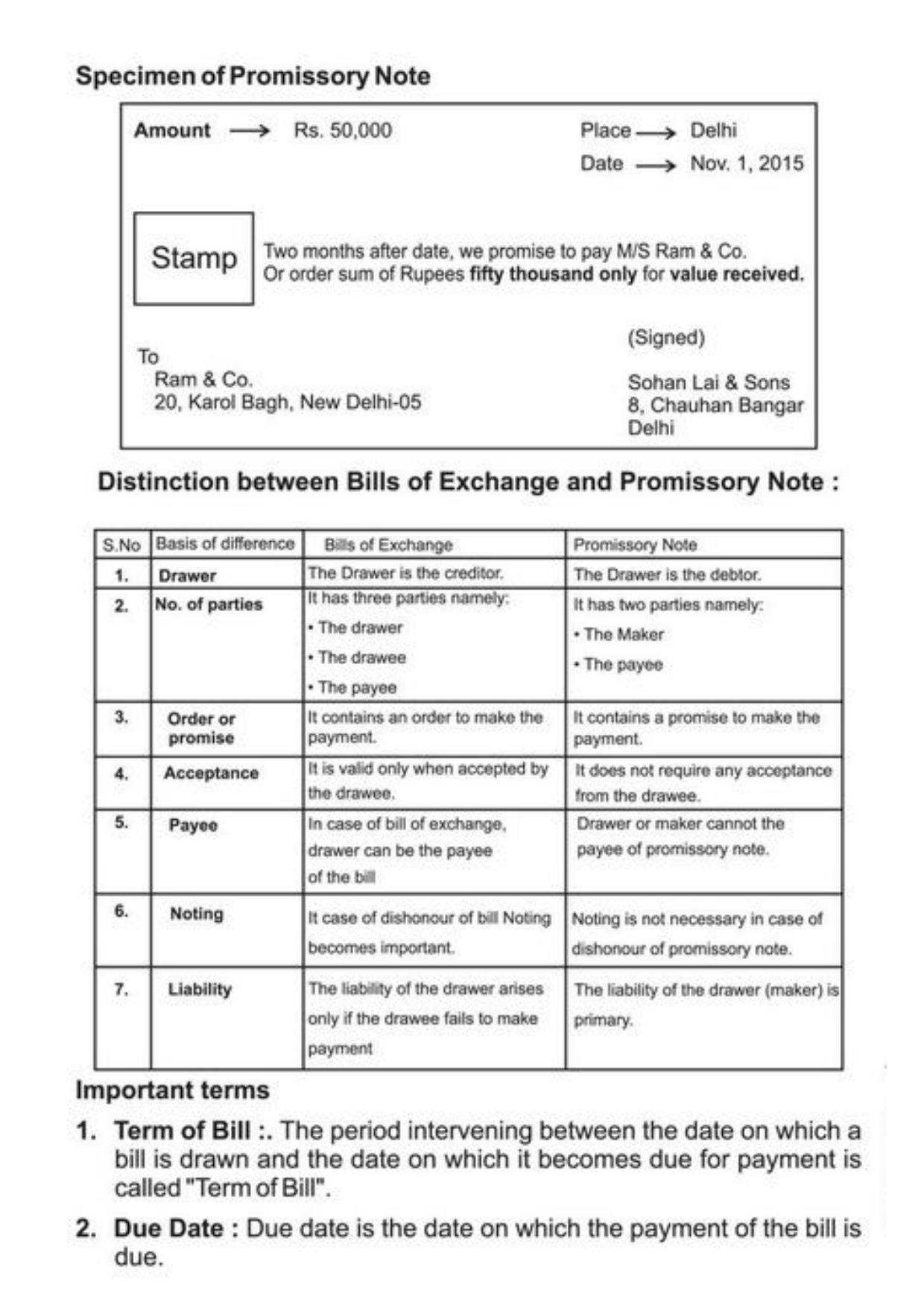 Class 11 Notes, Question & Practice Paper - Accountancy (Topic 7 : Accounting for Bills of Exchange) - Page 5