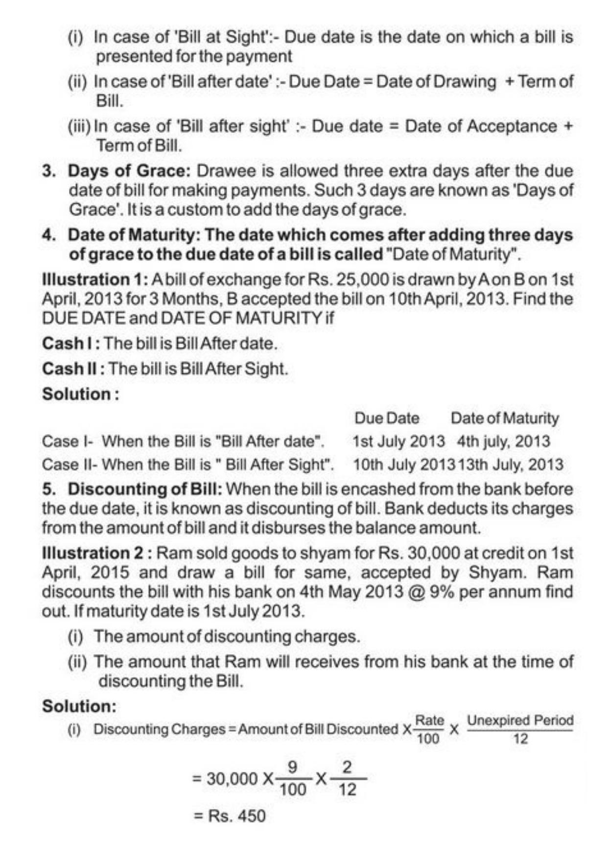 Class 11 Notes, Question & Practice Paper - Accountancy (Topic 7 : Accounting for Bills of Exchange) - Page 6