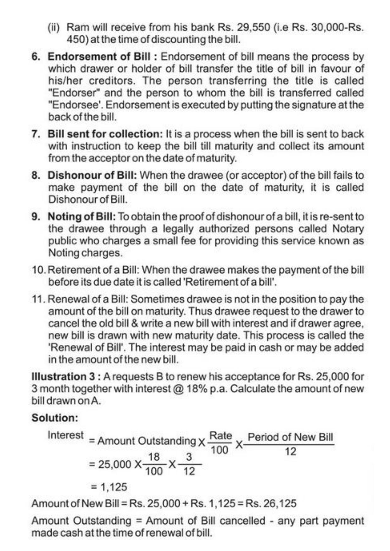 Class 11 Notes, Question & Practice Paper - Accountancy (Topic 7 : Accounting for Bills of Exchange) - Page 7