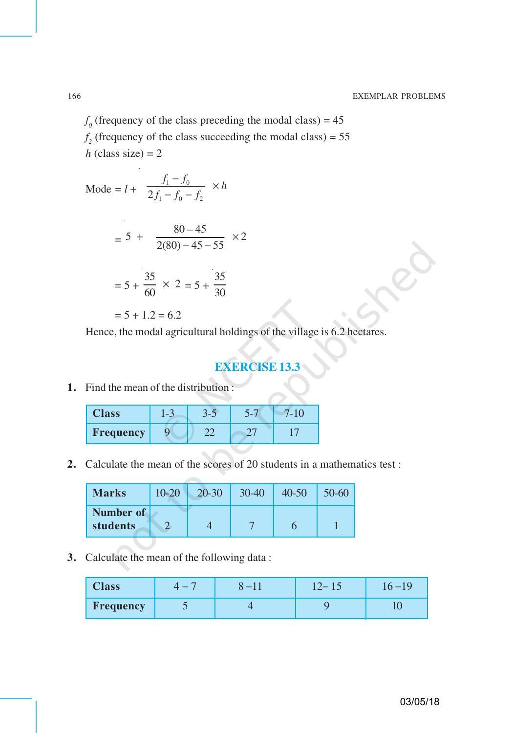 NCERT Exemplar Book for Class 10 Maths: Chapter 13 Statistics and Probability - Page 14